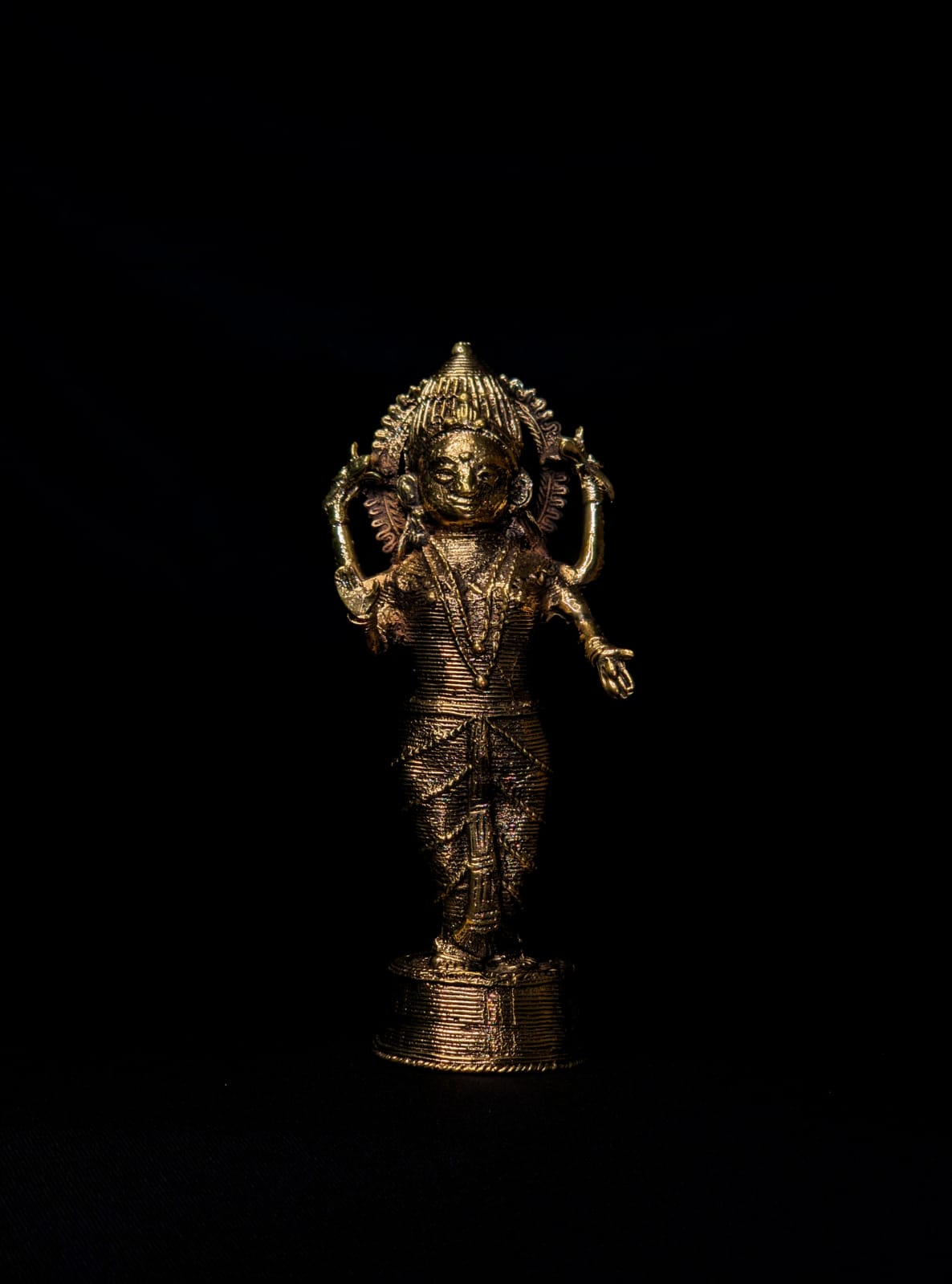 Handmade Dhokra - Standing Maa Laxmi on Base