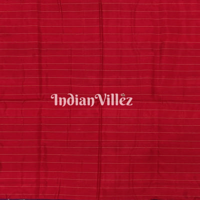 Purple Red Tribal Body Anchal Sambalpuri Silk Saree