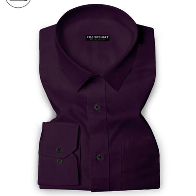 Plain Cotton Blend Shirt for Man (Purple)