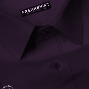Plain Cotton Blend Shirt for Man (Purple)