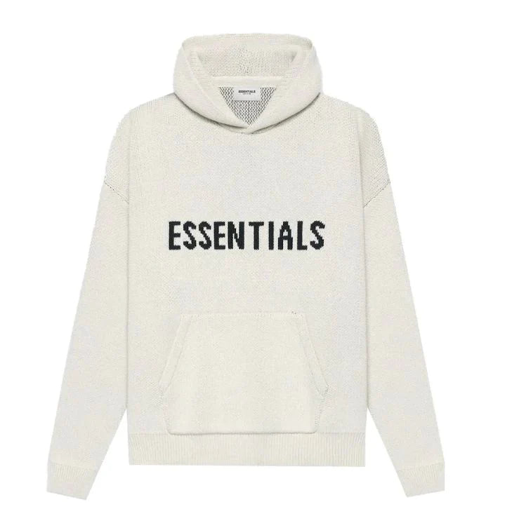 Fear Of God Essentials Knit Hoodie Cream