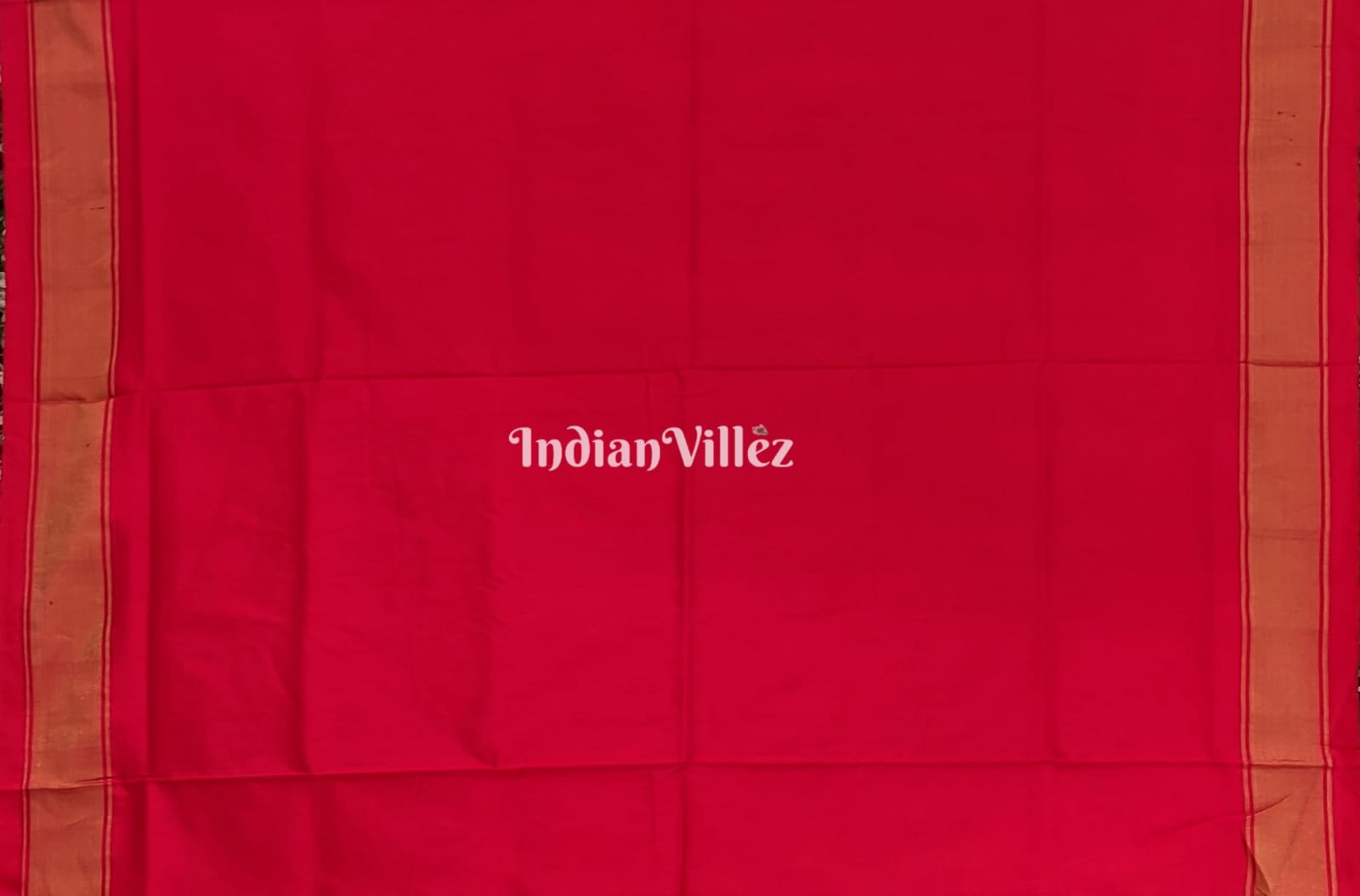 Orange Red Parrot theme Pochampally Ikat Silk Saree