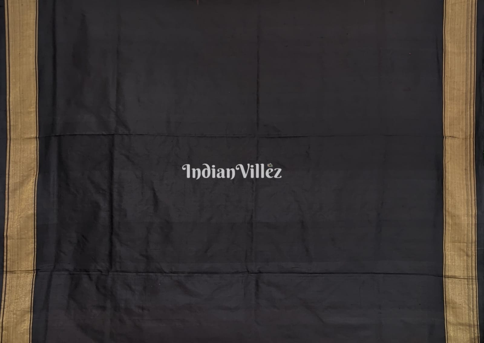 Orange Floral Design Pochampally Ikat Silk Saree