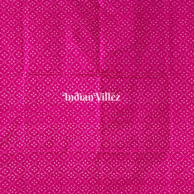 Pink Dual tone Pochampally Ikat Silk Saree