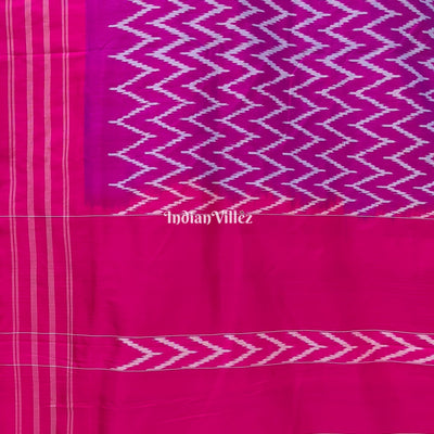Purple Dual Tone Pochampally Ikat Silk Saree
