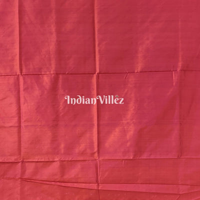 Deep Orange Pochampally Ikat Silk Saree