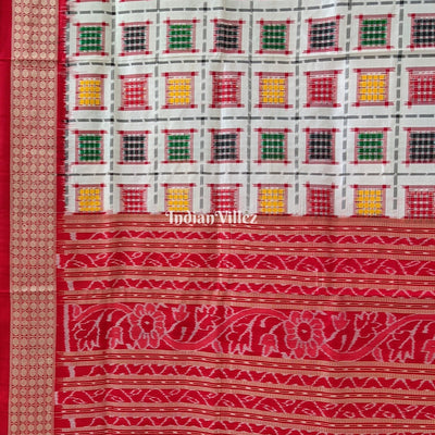 Multicolored Ashwin Design Sambalpuri Ikat Silk Saree