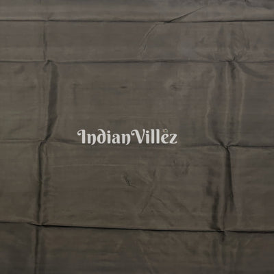 Black Banarasi Katan Saree with Golden Sunflower Design