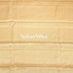 Lemon Golden Dual Tone Zari Woven  Banarasi Tissue Saree