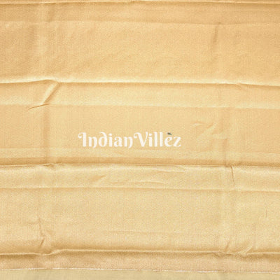 Lemon Golden Dual Tone Zari Woven  Banarasi Tissue Saree