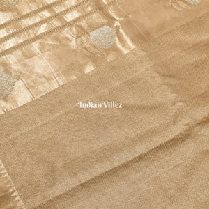 Antique Golden Zari Woven  Banarasi Tissue Saree