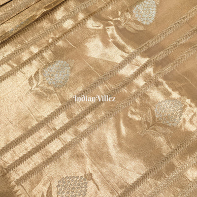 Antique Golden Zari Woven  Banarasi Tissue Saree