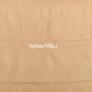 Orange Dual Tone Zari Woven  Banarasi Tissue Saree