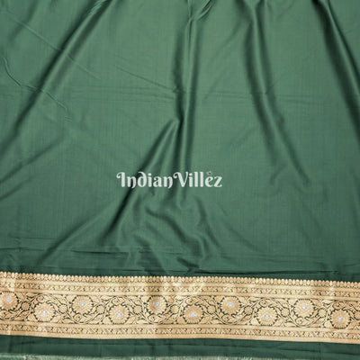Castleton Green Tree Shape Pure Banarasi Katan Saree