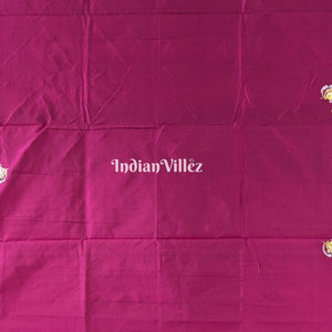 Magenta  Purple Nartaki Chandua Theme Pattachitra Silk Saree