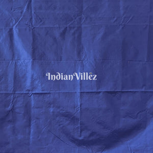 Blue Tribal Themed Hand-Painted Pattachitra Saree