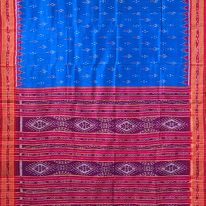 Royal Blue Mayur Chandrika Khandua Silk Saree
