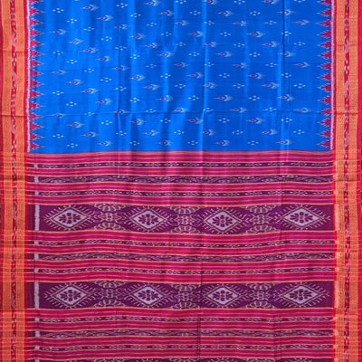 Royal Blue Mayur Chandrika Khandua Silk Saree