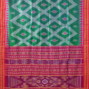 Green Tarabali Odisha Ikat Khandua Silk Saree