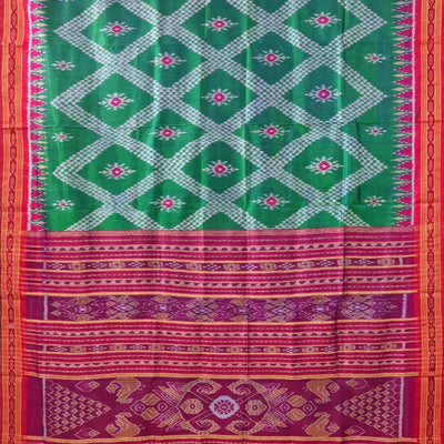 Green Tarabali Odisha Ikat Khandua Silk Saree