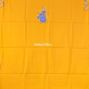 Yellow Nartaki Pattachitra Kurti Cotton Dress Material (Pre Order)