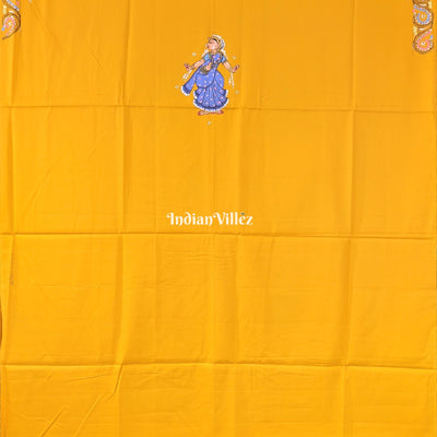 Yellow Nartaki Pattachitra Kurti Cotton Dress Material (Pre Order)