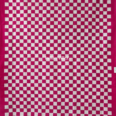 White Pink Pasapali Sambalpuri Ikat Silk Saree