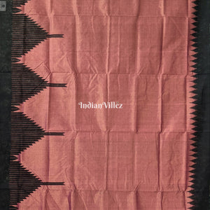 Pink Dual Tone Sambalpuri Cotton Tissue Saree