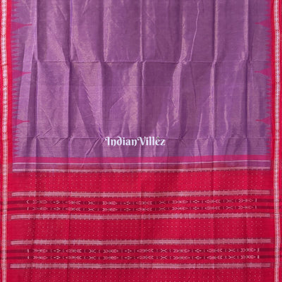 Purple Dual Tone Sambalpuri Cotton Tissue Saree