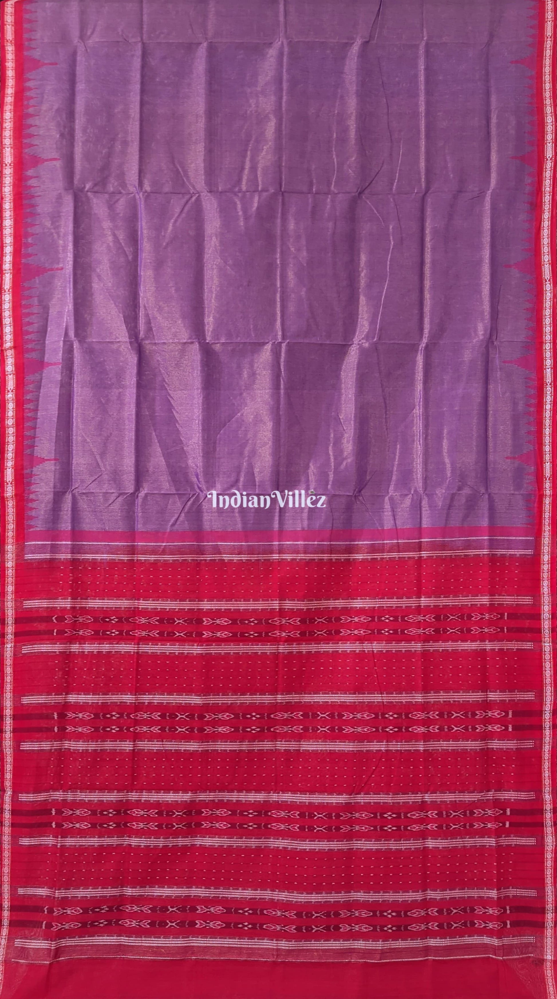 Purple Dual Tone Sambalpuri Cotton Tissue Saree