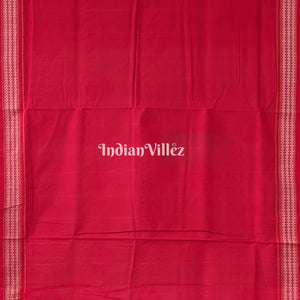 Off White Pure Sambalpuri Cotton Saree Border With Animal and Flower