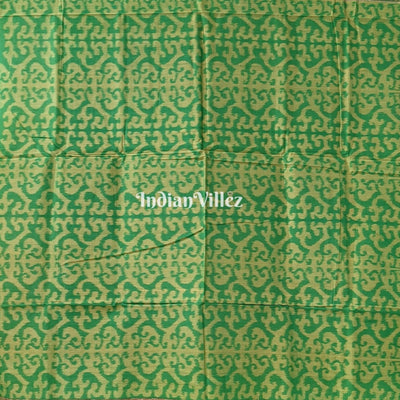 Green Odisha Ikat Sambalpuri Pure Cotton Saree