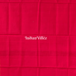 Red Yoga Mudrasana Sambalpuri Cotton Saree