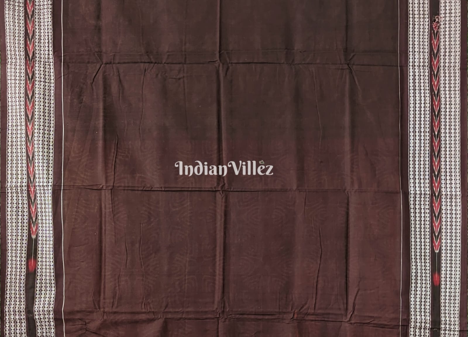 Orange Pure Sambalpuri Ikat Cotton Saree