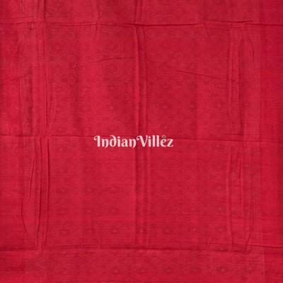 Red Black Sambalpuri Ikat Cotton Saree
