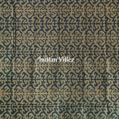 White Green Pure Sambalpuri Ikat Cotton Saree