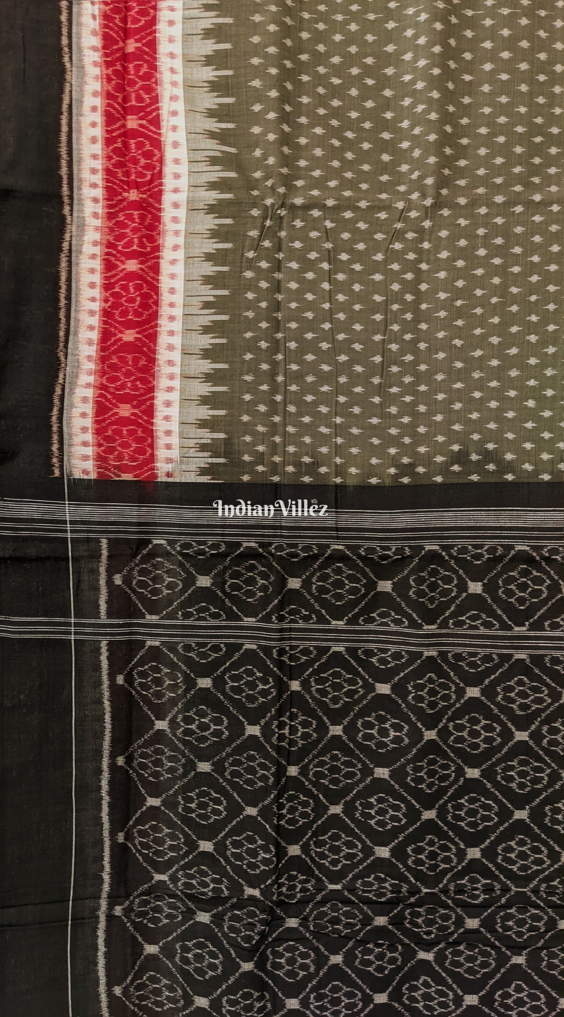 Green Sambalpuri Cotton Saree