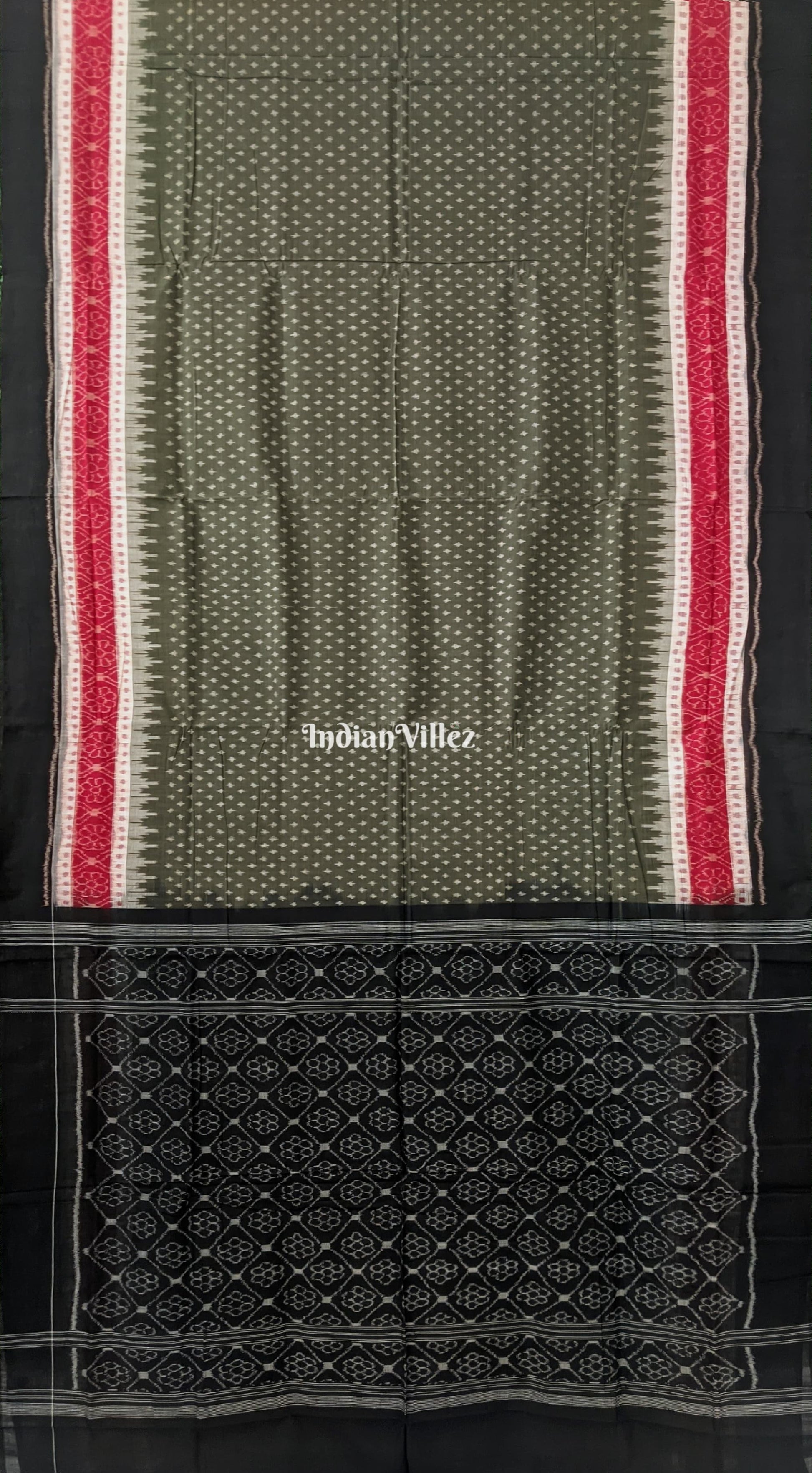 Green Sambalpuri Cotton Saree