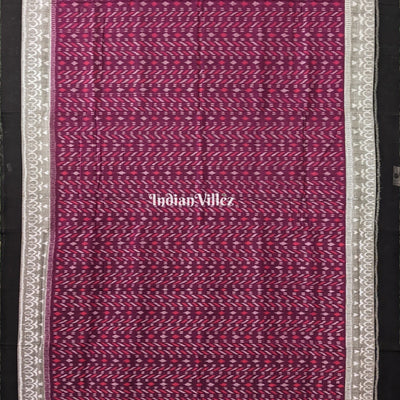 Wine Pure Sambalpuri Cotton Saree