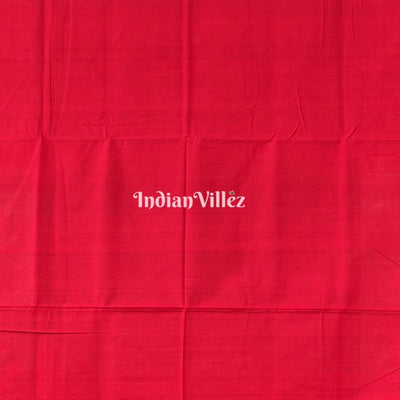 Blue Red Pure Sambalpuri Ikat Cotton Saree