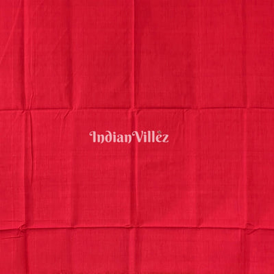 Green With Red border Odisha Ikat Sambalpuri Pure Cotton Saree