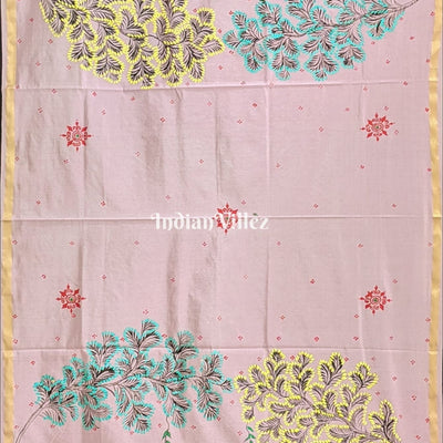 Lavender Rajo Theme Patachitra Chanderi Dupatta