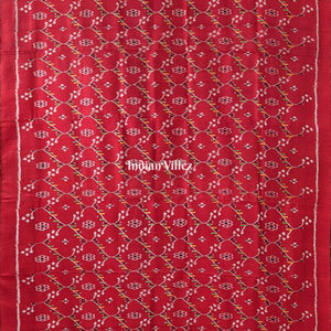 Red Maroon Village Theme Designer Contemporary Silk Saree