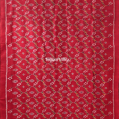 Red Maroon Village Theme Designer Contemporary Silk Saree