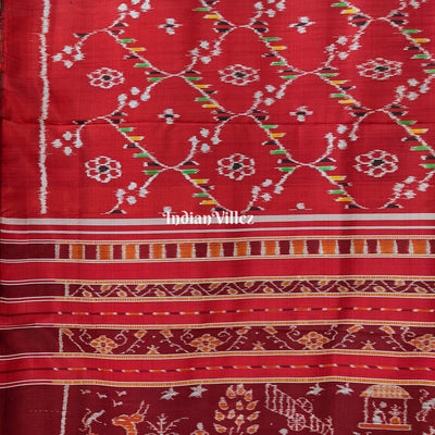 Red Maroon Village Theme Designer Contemporary Silk Saree