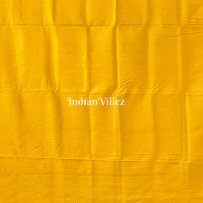 Golden Yellow Fish Motif Odisha Ikat Contemporary Silk Saree