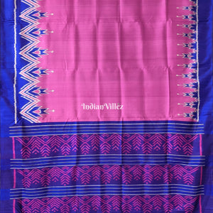 Onion Pink Odisha Ikat Contemporary Silk Saree