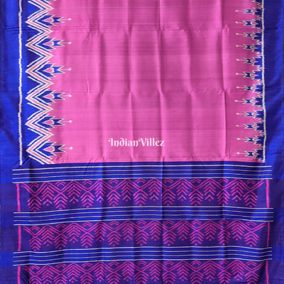 Onion Pink Odisha Ikat Contemporary Silk Saree