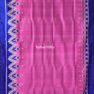 Onion Pink Odisha Ikat Contemporary Silk Saree