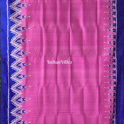Onion Pink Odisha Ikat Contemporary Silk Saree